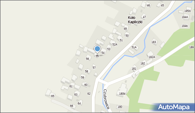 Czubrowice, Czubrowice, 55, mapa Czubrowice