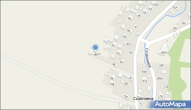 Czubrowice, Czubrowice, 65, mapa Czubrowice