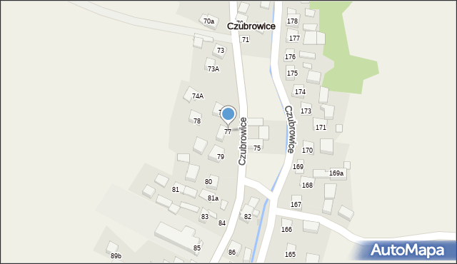 Czubrowice, Czubrowice, 77, mapa Czubrowice