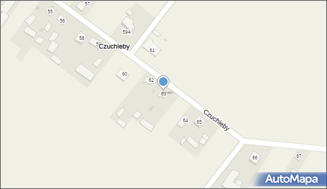 Czuchleby, Czuchleby, 63, mapa Czuchleby