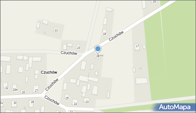 Czuchów, Czuchów, 19, mapa Czuchów