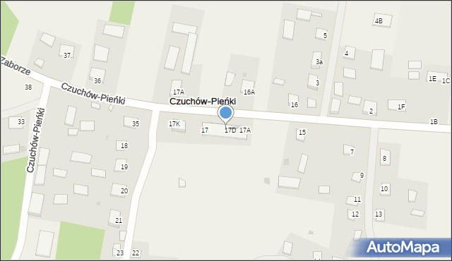 Czuchów-Pieńki, Czuchów-Pieńki, 17E, mapa Czuchów-Pieńki