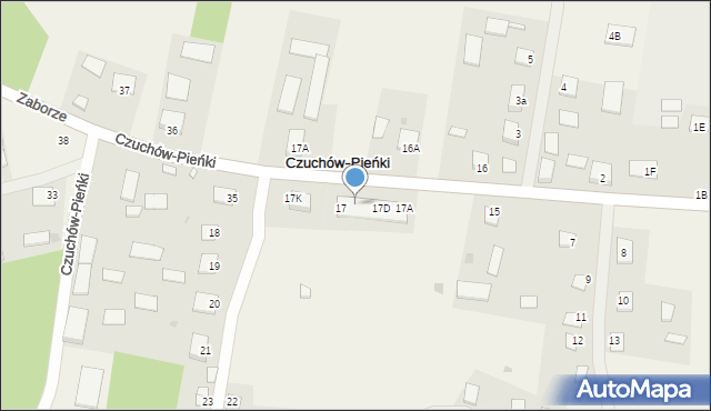 Czuchów-Pieńki, Czuchów-Pieńki, 17G, mapa Czuchów-Pieńki