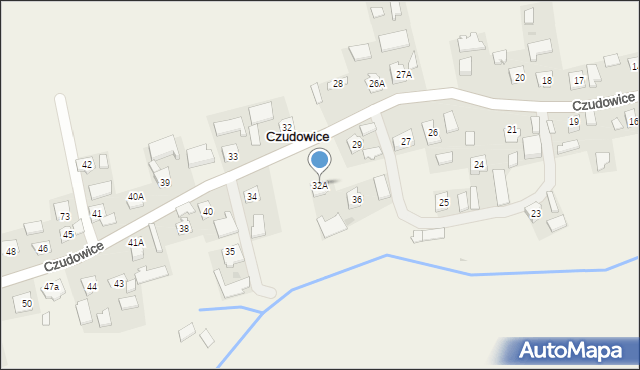 Czudowice, Czudowice, 32A, mapa Czudowice