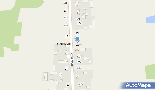 Czułczyce, Czułczyce, 20a, mapa Czułczyce