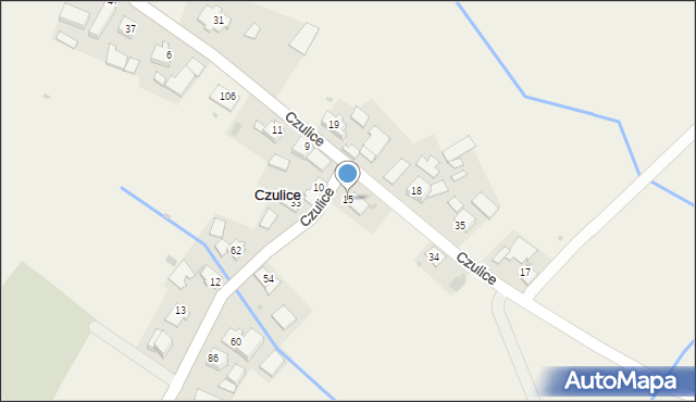 Czulice, Czulice, 15, mapa Czulice