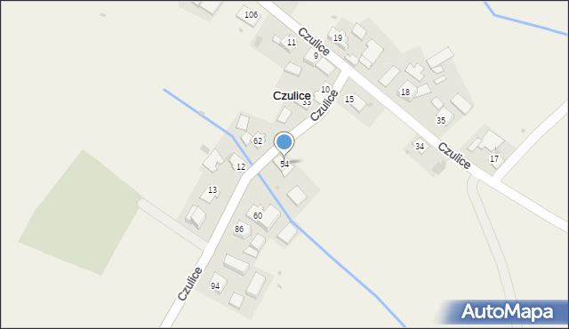 Czulice, Czulice, 54, mapa Czulice