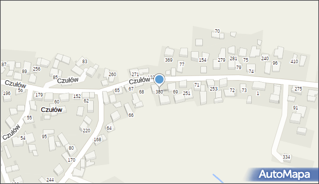 Czułów, Czułów, 380, mapa Czułów