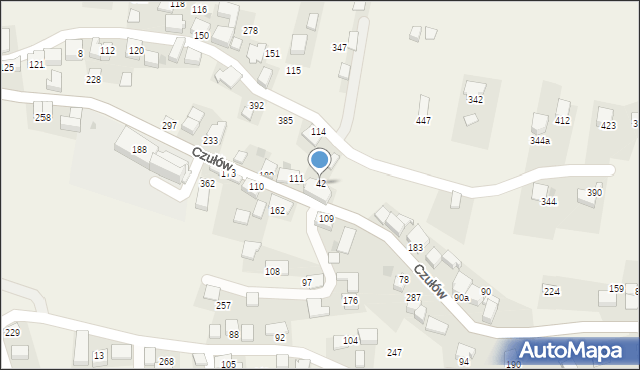 Czułów, Czułów, 42, mapa Czułów