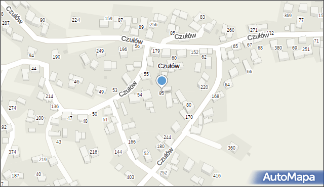 Czułów, Czułów, 95, mapa Czułów