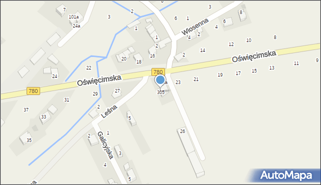 Czułówek, Czułówek, 305, mapa Czułówek