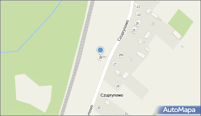 Czuprynowo, Czuprynowo, 28, mapa Czuprynowo