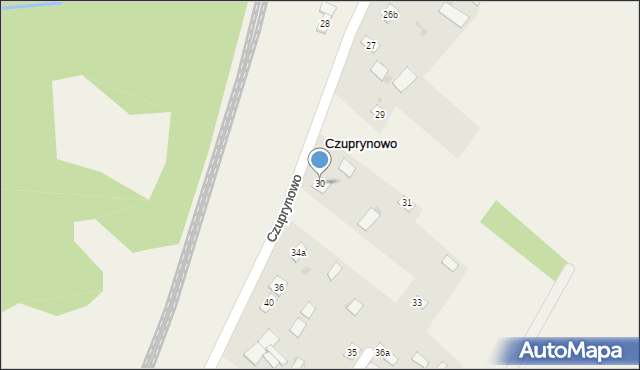 Czuprynowo, Czuprynowo, 30, mapa Czuprynowo