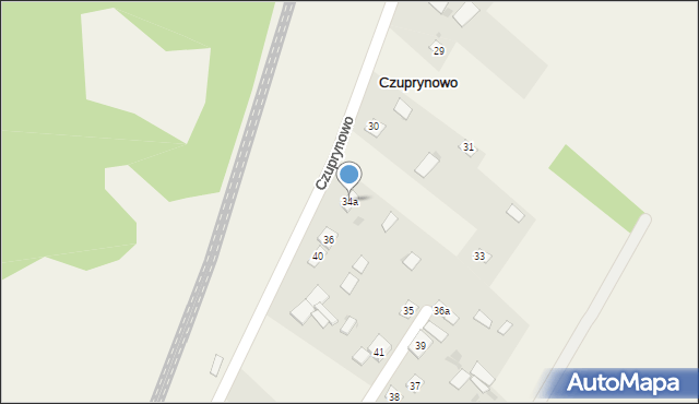 Czuprynowo, Czuprynowo, 34a, mapa Czuprynowo