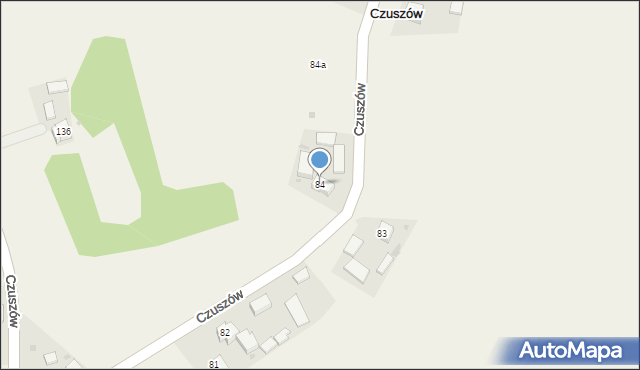 Czuszów, Czuszów, 84, mapa Czuszów