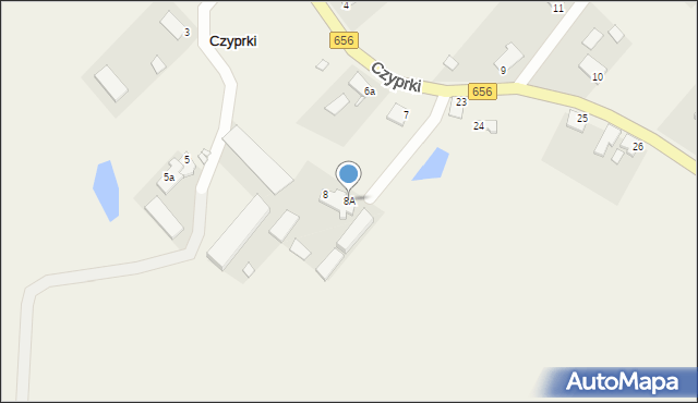 Czyprki, Czyprki, 8A, mapa Czyprki