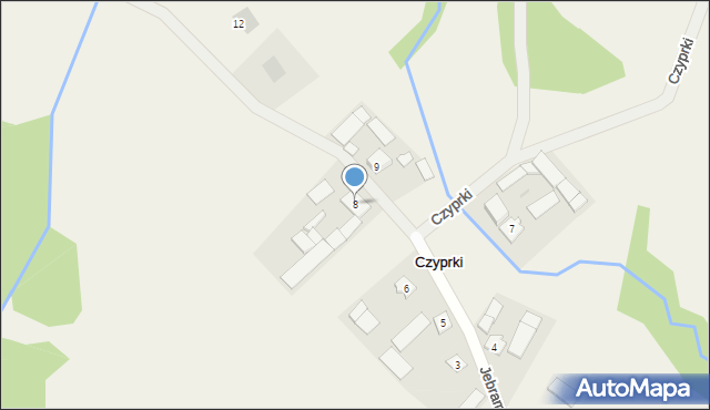 Czyprki, Czyprki, 8, mapa Czyprki