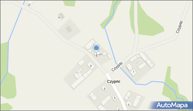 Czyprki, Czyprki, 9, mapa Czyprki