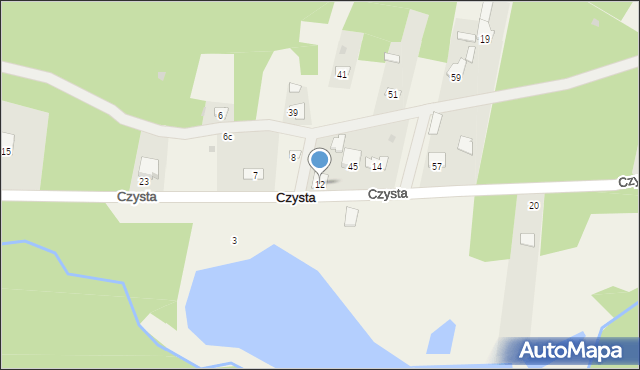 Czysta, Czysta, 12, mapa Czysta