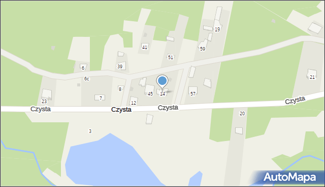 Czysta, Czysta, 14, mapa Czysta