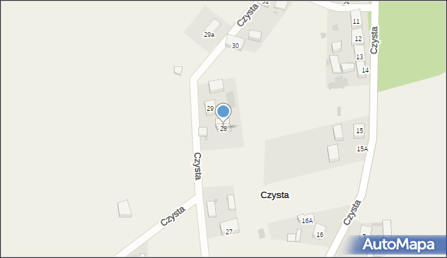 Czysta, Czysta, 28, mapa Czysta