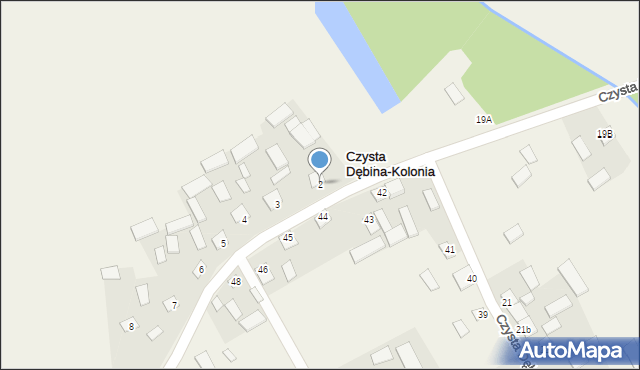 Czysta Dębina, Czysta Dębina, 2, mapa Czysta Dębina