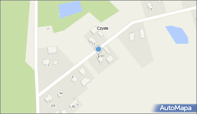 Czyste, Czyste, 8, mapa Czyste