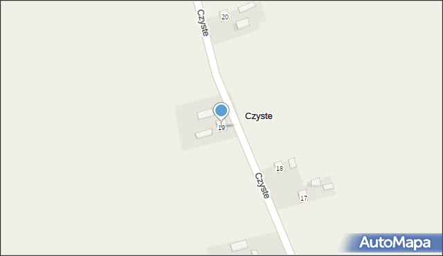 Czyste, Czyste, 19, mapa Czyste