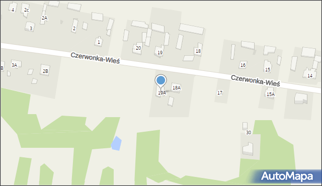 Czyste, Czerwonka-Wieś, 19A, mapa Czyste