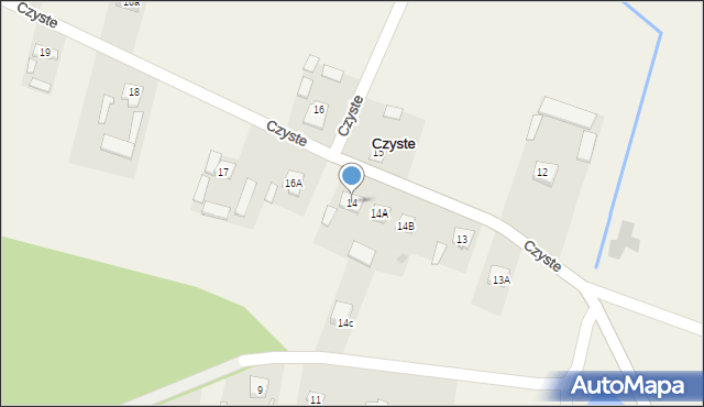 Czyste, Czyste, 14, mapa Czyste