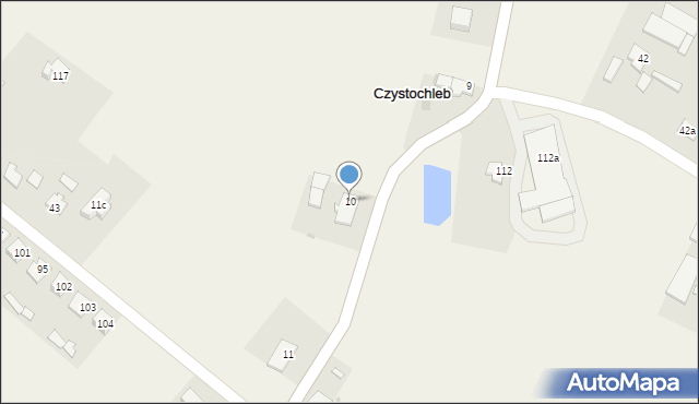 Czystochleb, Czystochleb, 10, mapa Czystochleb