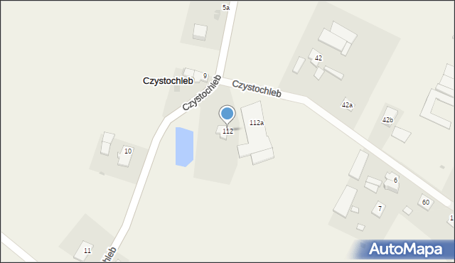 Czystochleb, Czystochleb, 112, mapa Czystochleb