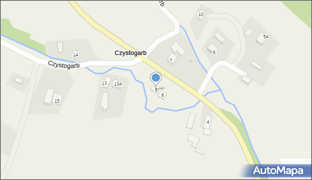 Czystogarb, Czystogarb, 9, mapa Czystogarb