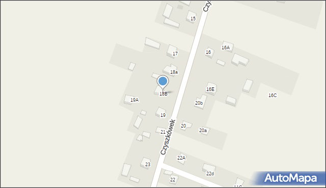 Czyszkówek, Czyszkówek, 18B, mapa Czyszkówek