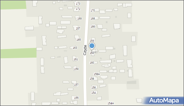 Czyże, Czyże, 162, mapa Czyże