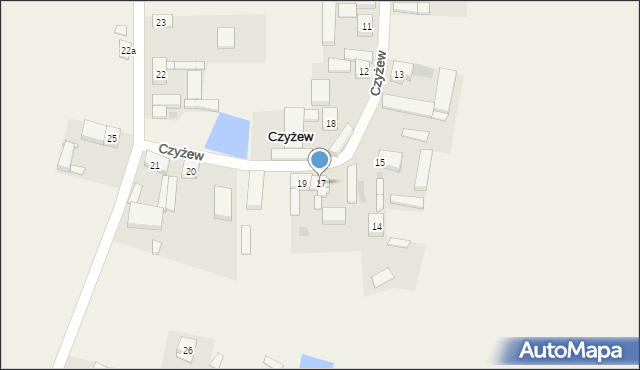 Czyżew, Czyżew, 17, mapa Czyżew