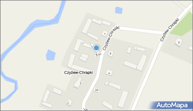 Czyżew-Chrapki, Czyżew-Chrapki, 5, mapa Czyżew-Chrapki