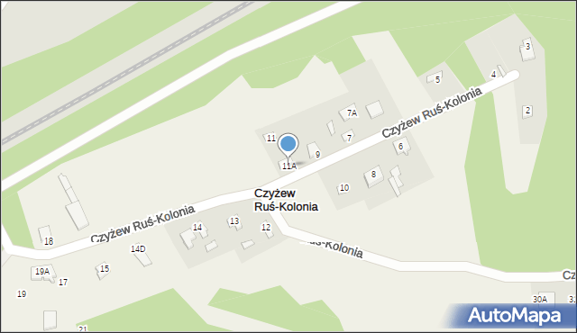 Czyżew Ruś-Kolonia, Czyżew Ruś-Kolonia, 11A, mapa Czyżew Ruś-Kolonia