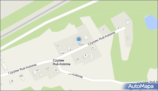 Czyżew Ruś-Kolonia, Czyżew Ruś-Kolonia, 7, mapa Czyżew Ruś-Kolonia