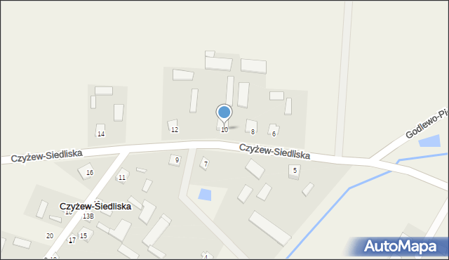 Czyżew-Siedliska, Czyżew-Siedliska, 10, mapa Czyżew-Siedliska