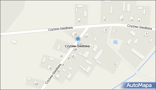 Czyżew-Siedliska, Czyżew-Siedliska, 13A, mapa Czyżew-Siedliska