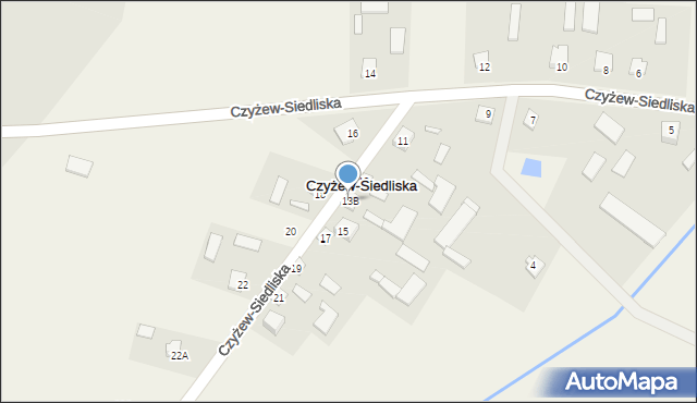 Czyżew-Siedliska, Czyżew-Siedliska, 13B, mapa Czyżew-Siedliska