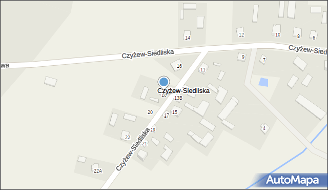 Czyżew-Siedliska, Czyżew-Siedliska, 18, mapa Czyżew-Siedliska