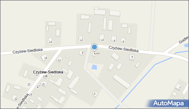 Czyżew-Siedliska, Czyżew-Siedliska, 7, mapa Czyżew-Siedliska