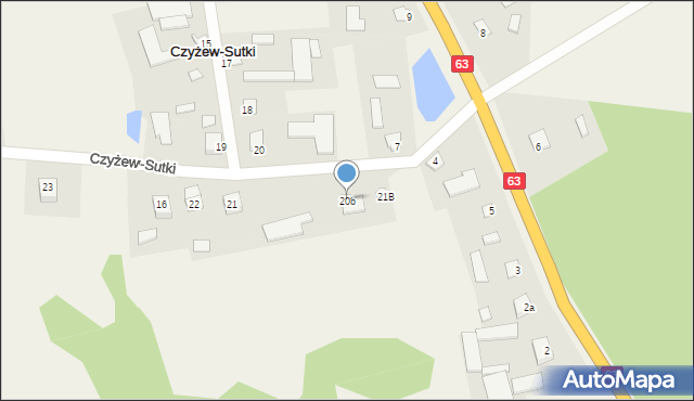 Czyżew-Sutki, Czyżew-Sutki, 20b, mapa Czyżew-Sutki