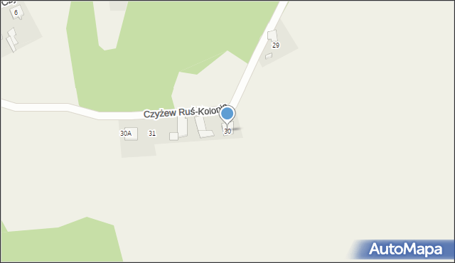 Czyżew-Złote Jabłko, Czyżew-Złote Jabłko, 30, mapa Czyżew-Złote Jabłko