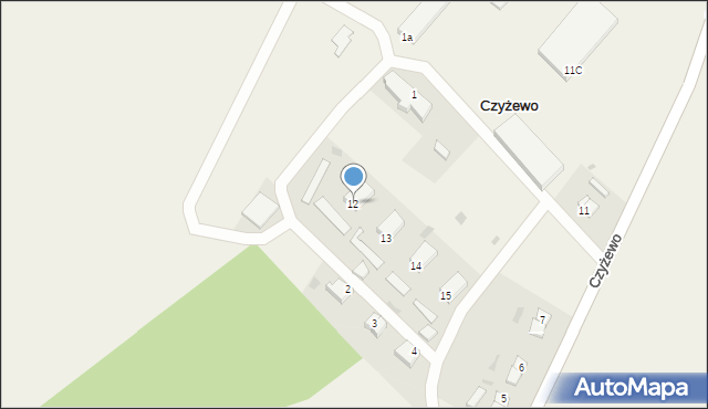 Czyżewo, Czyżewo, 12, mapa Czyżewo