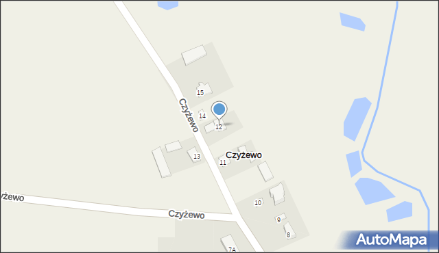 Czyżewo, Czyżewo, 12, mapa Czyżewo