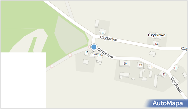 Czyżkowo, Czyżkowo, 17A, mapa Czyżkowo