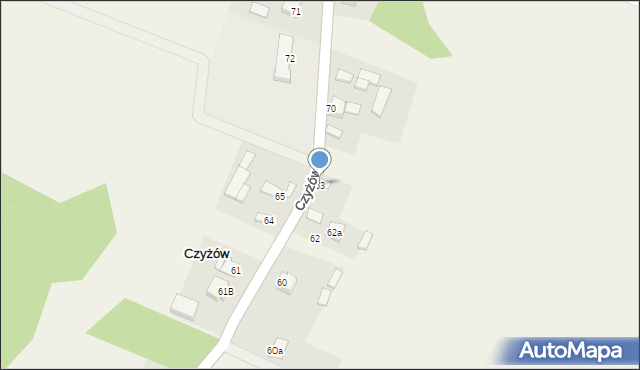 Czyżów, Czyżów, 63, mapa Czyżów